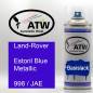 Preview: Land-Rover, Estoril Blue Metallic, 998 / JAE: 400ml Sprühdose, von ATW Autoteile West.
